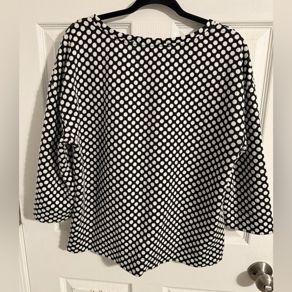 Rose & Olive Black and White Polka Dot Top - Picture 2 of 4